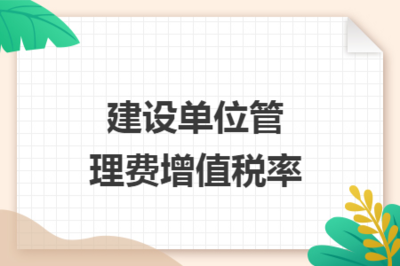建設單位管理費中專業(yè)設計服務的增值稅率解析